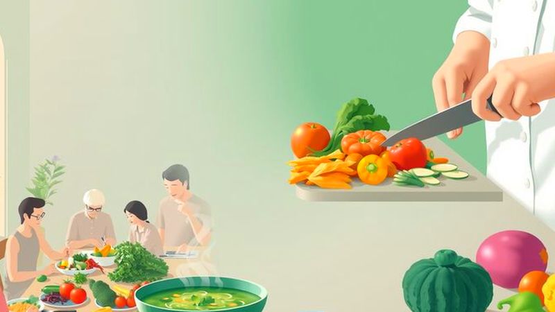 Una cocina tranquila sirve alimento y paz