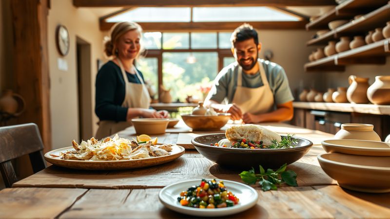 Una cocina cálida celebra la cocina compartida
