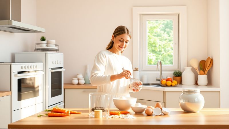 Cocina blanca y tranquila