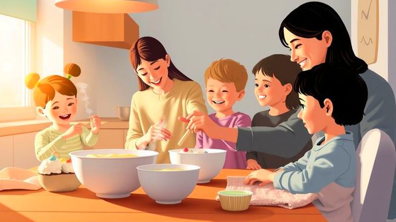 Una cocina cálida crea alegría compartida