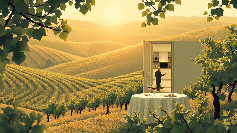 Un viñedo sereno invita a la quietud