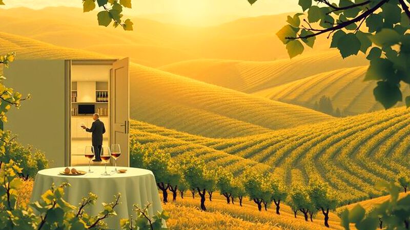 Un viñedo sereno invita a la quietud