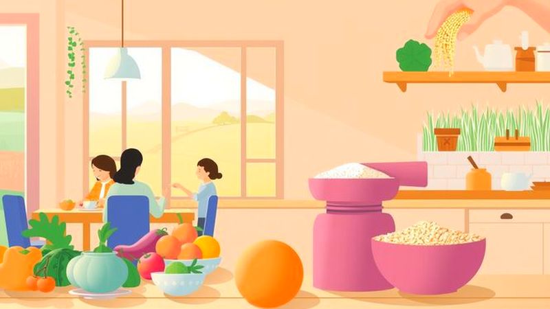 Una familia disfruta un desayuno tranquilo en casa