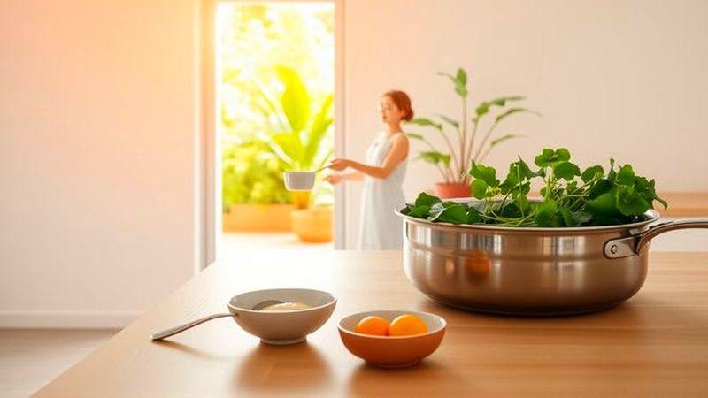 Una cocina tranquila sirve belleza culinaria