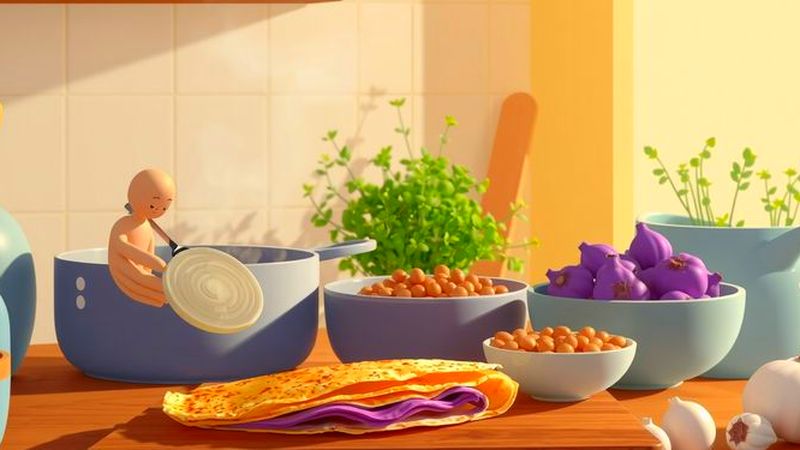 Cocina armoniosa y delicada en detalle