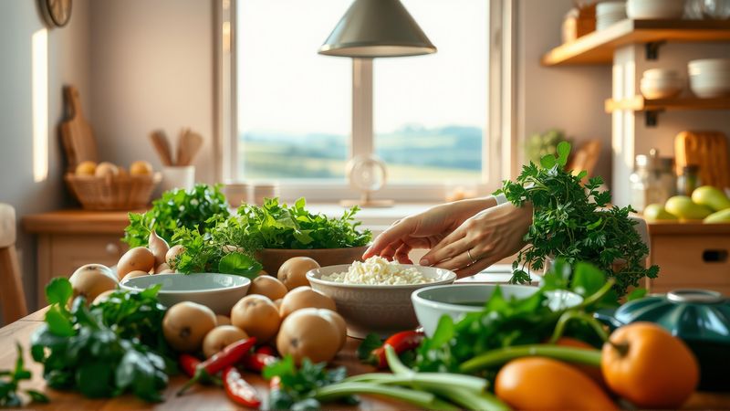 Una cocina cálida ofrece comida y alegría