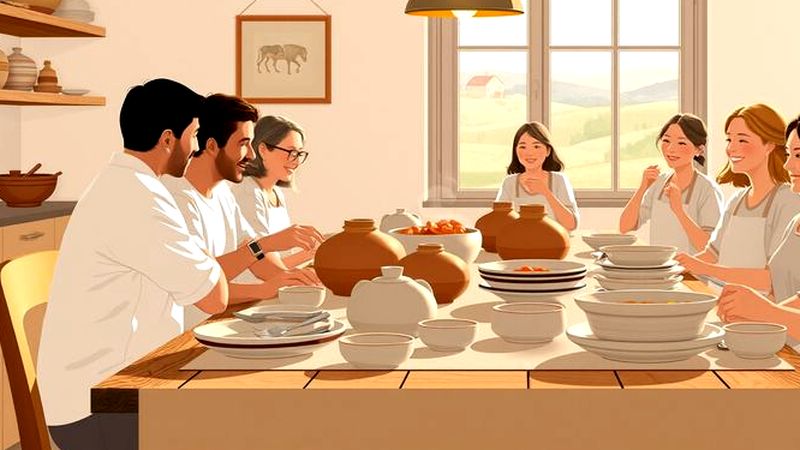 Una cocina cálida y feliz