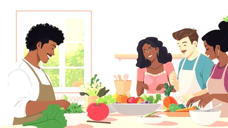 Una cocina vibrante celebra la armonía saludable