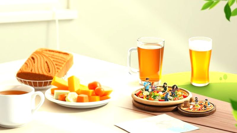 Un desayuno mexicano tranquilo y colorido