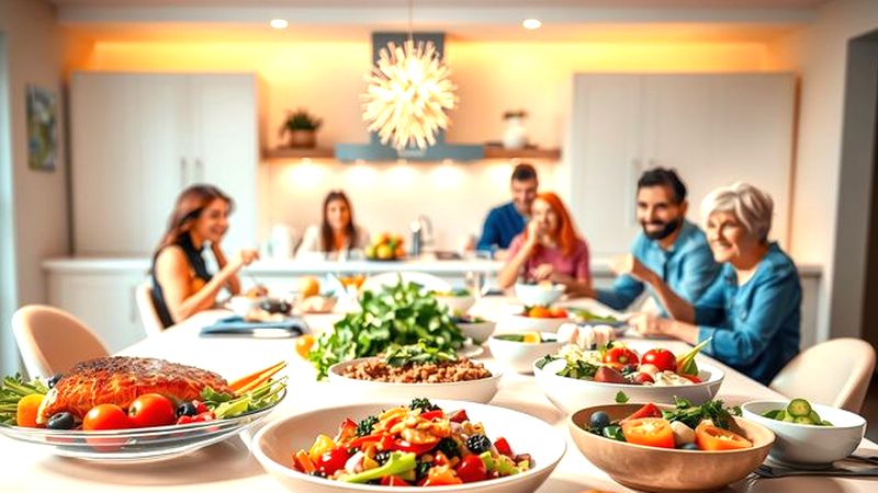 Una cena festiva y luminosa se celebra