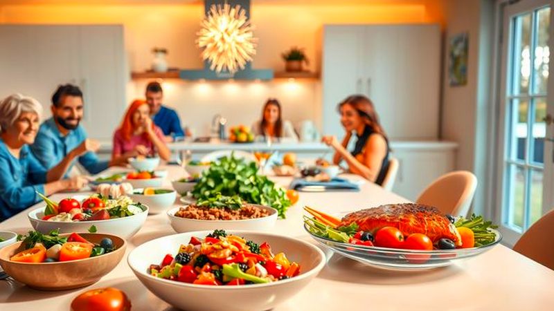 Una cena festiva y luminosa se celebra