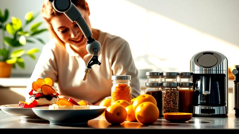 Una cocina moderna y relajante sirve un postre
