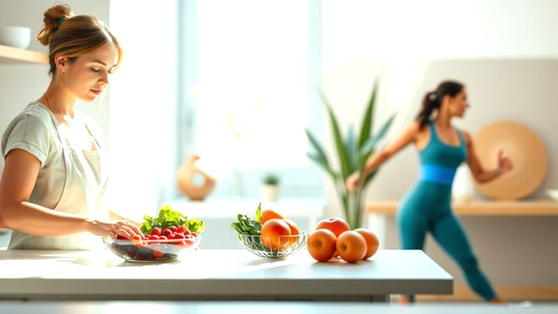 Una mujer prepara salud en calma