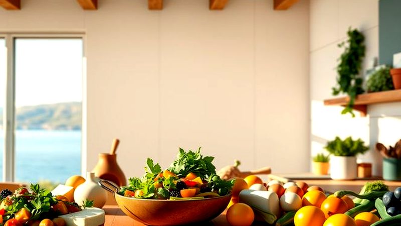 Una cocina soleada evoca tradición mediterránea