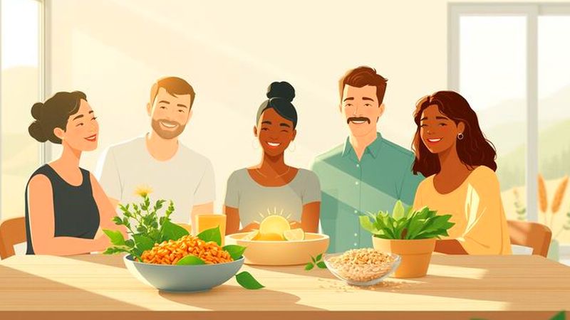 Una cena saludable ilumina bienestar natural