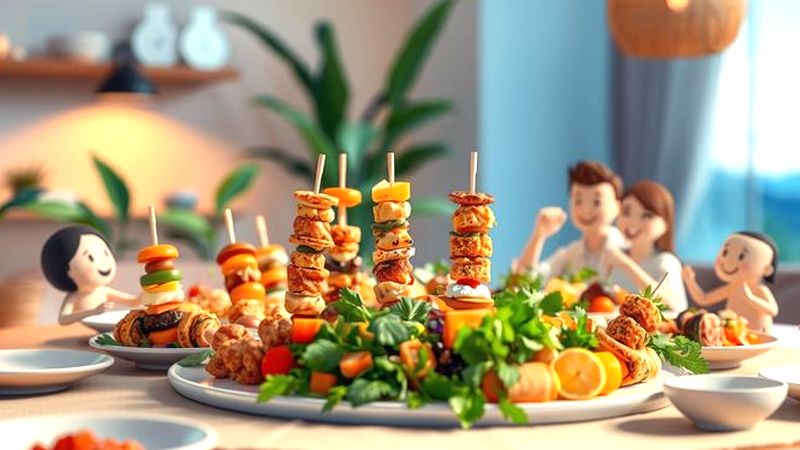 Una cena compartida y luminosa en casa