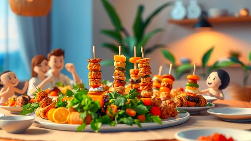 Una cena compartida y luminosa en casa