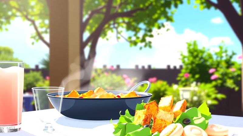 Una cena soleada evoca alegría y calma