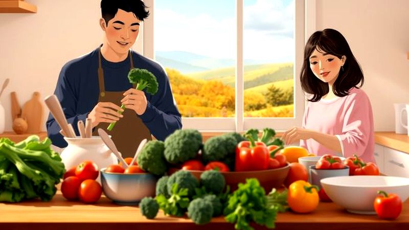 Una cocina acogedora y colorida invita a cocinar