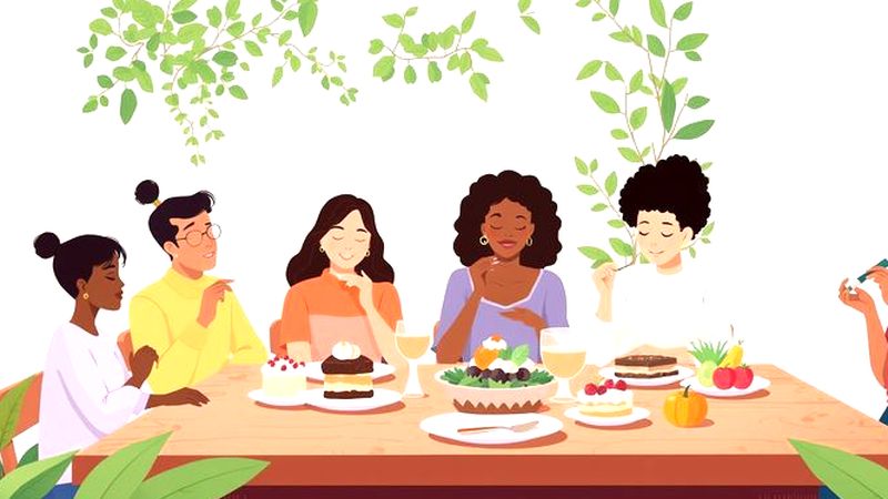 Un grupo disfruta de dulces saludables en calma
