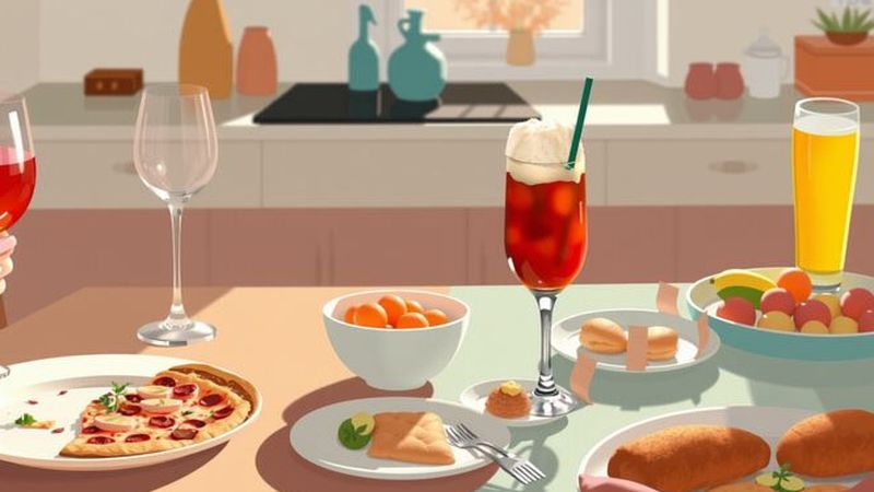 Una mesa familiar disfruta una comida serena